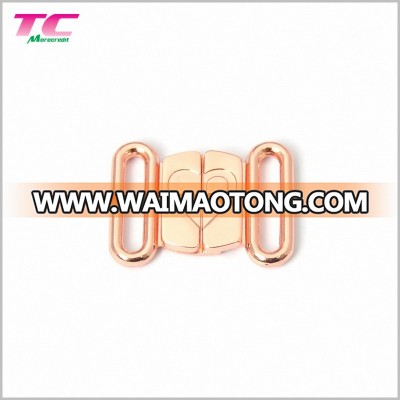 Fadeless Rose Gold Metal Bra Clasp Connector Metal Clasp Closure For Swimwear