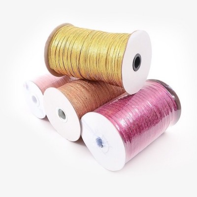 China Factory Hot Sale 1/4′′ Glitter Mask Elastic Band/Ribbon/Strap/String/Tape, 6mm Metallic Stretchy Webbing for Hats/Garment/Shoes/Notebook DIY Accessories